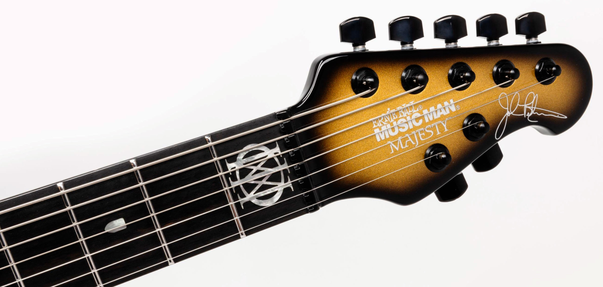 Music Man John Petrucci Majesty 7c Signature 2h Dimarzio Piezo Trem Eb +etui - Gold Eclipse - Guitare Électrique Signature - Variation 8