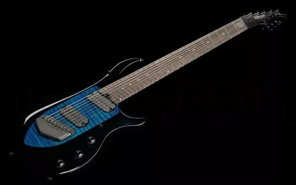 Guitare électrique multi-scale Music man John Petrucci Majesty 8 - okelani blue