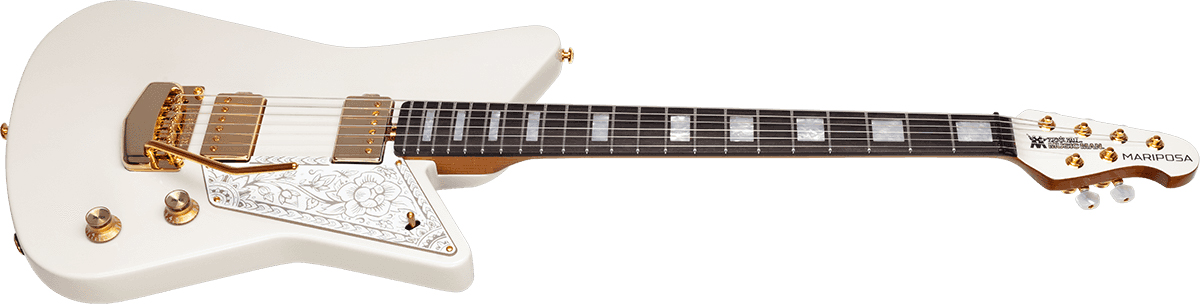 Music Man Mariposa Hh Trem Eb - Imperial White - Guitare Électrique Signature - Variation 1