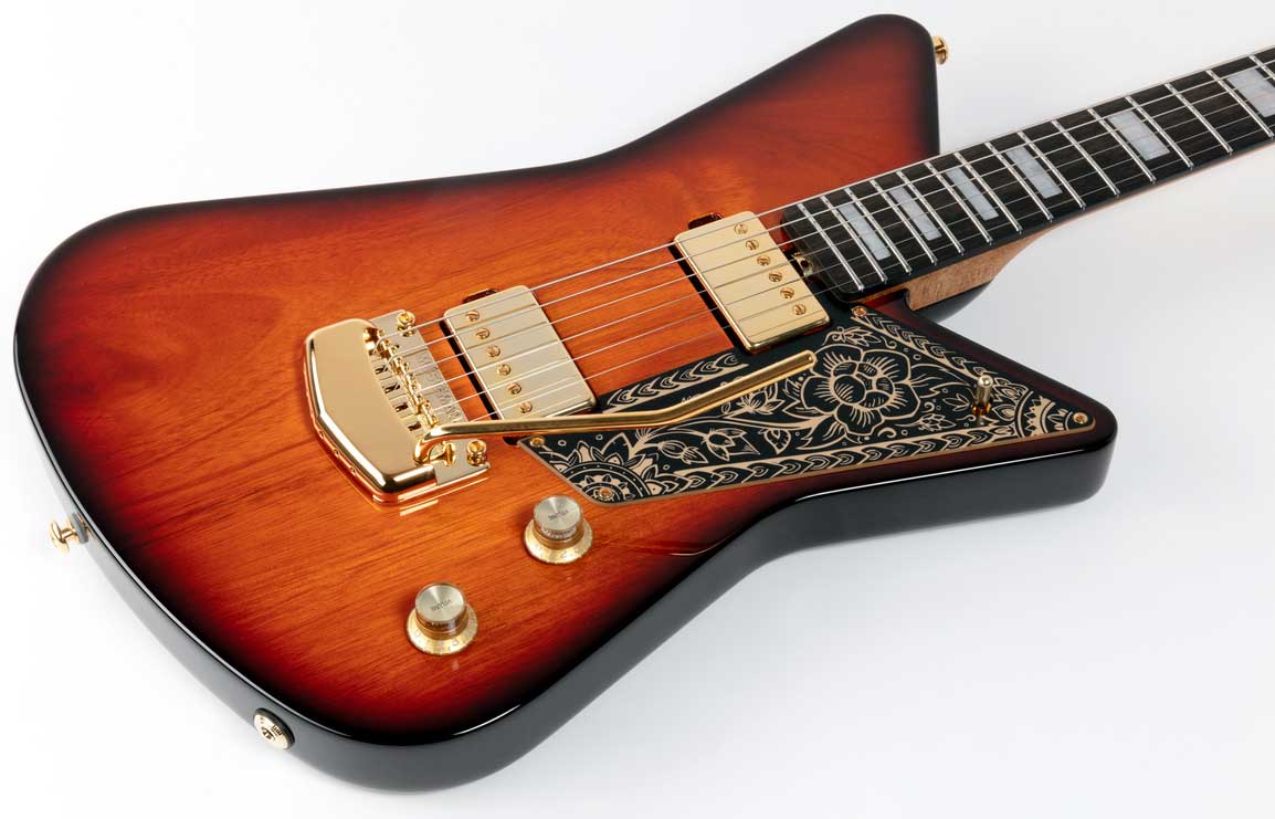 Music Man Mariposa Hh Usa 2h Trem Eb - Sahara Sunset - Guitare Électrique RÉtro Rock - Variation 2