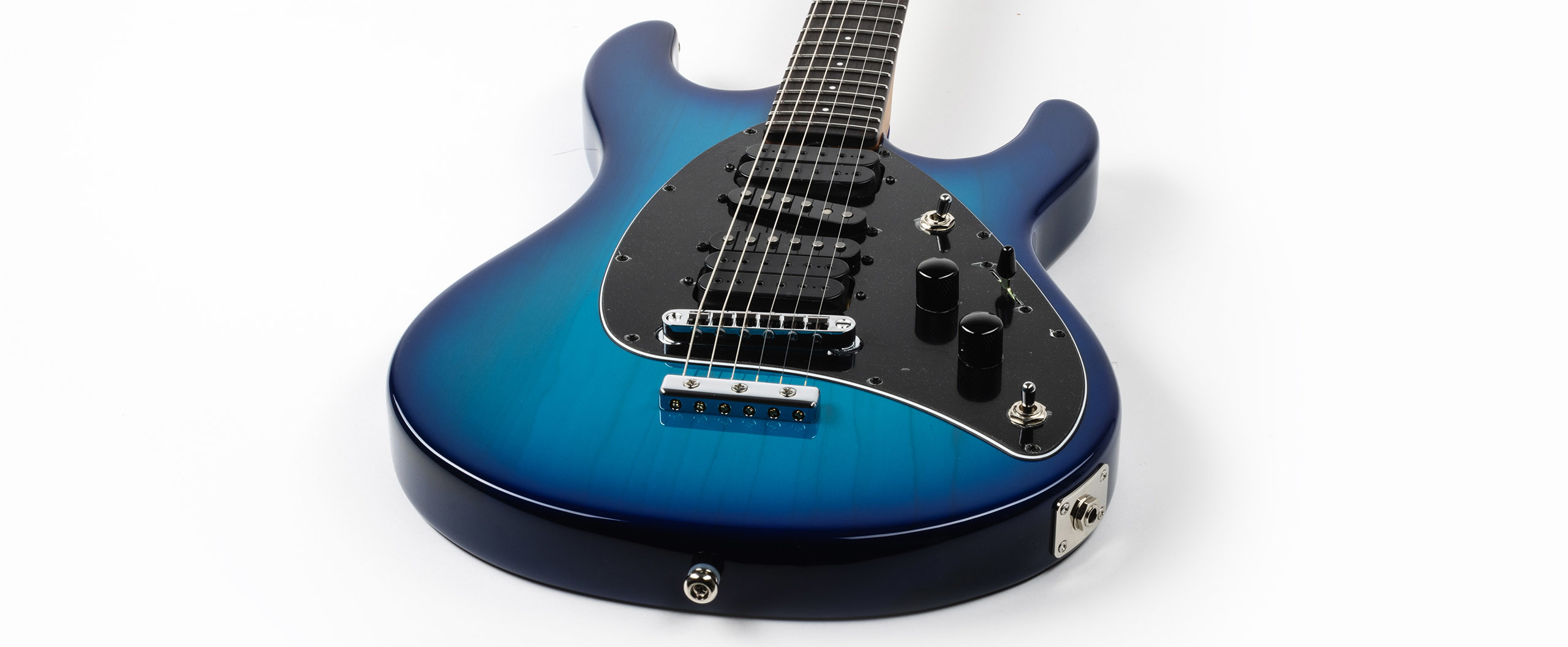 Music Man Steve Morse Usa Hssh Ht Rw - Morse Blue Burst - Guitare Électrique Forme Str - Variation 1