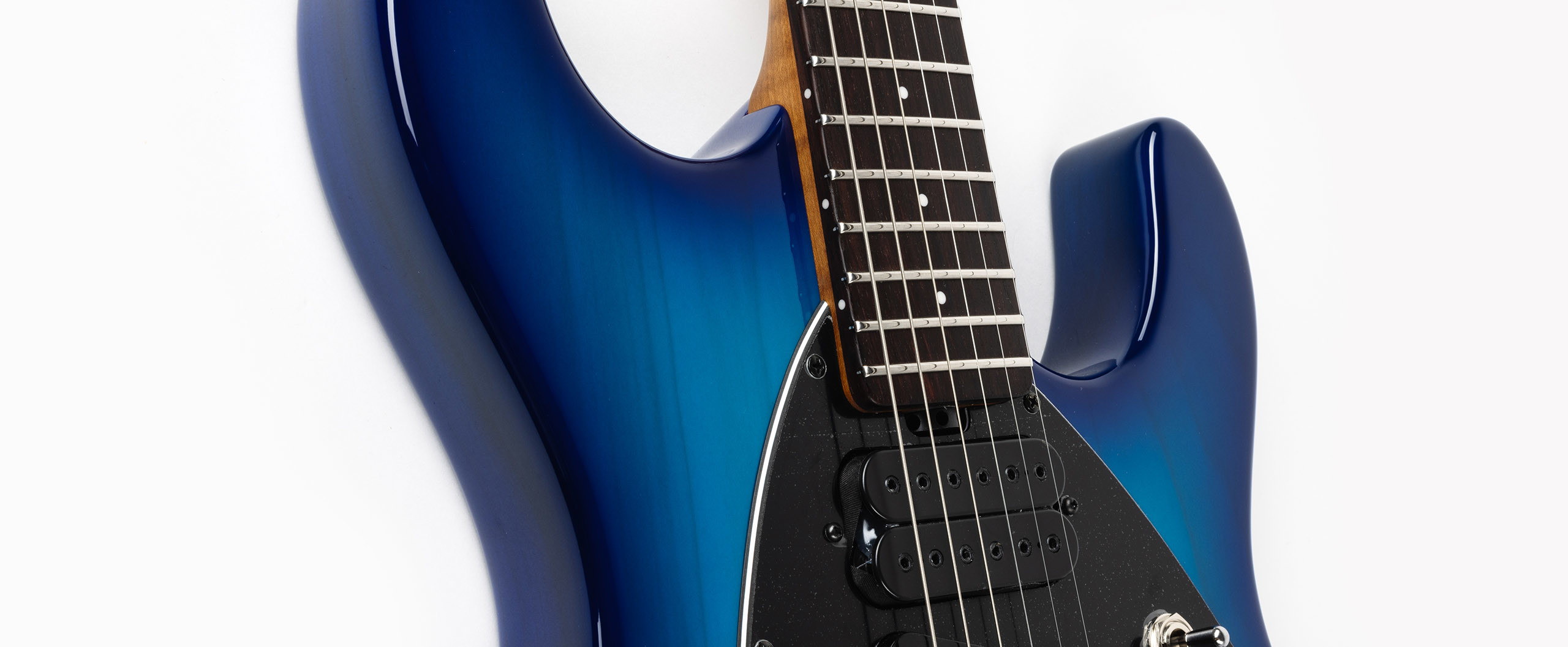 Music Man Steve Morse Usa Hssh Ht Rw - Morse Blue Burst - Guitare Électrique Forme Str - Variation 3