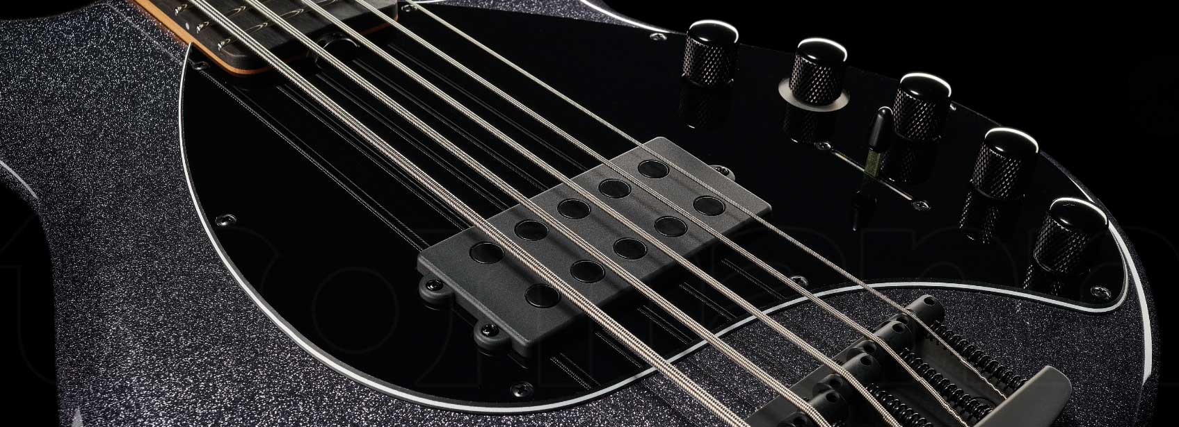 Music Man Stingray Darkray 5c H Active Eb +housse - Starry Night - Basse Électrique Solid Body - Variation 2