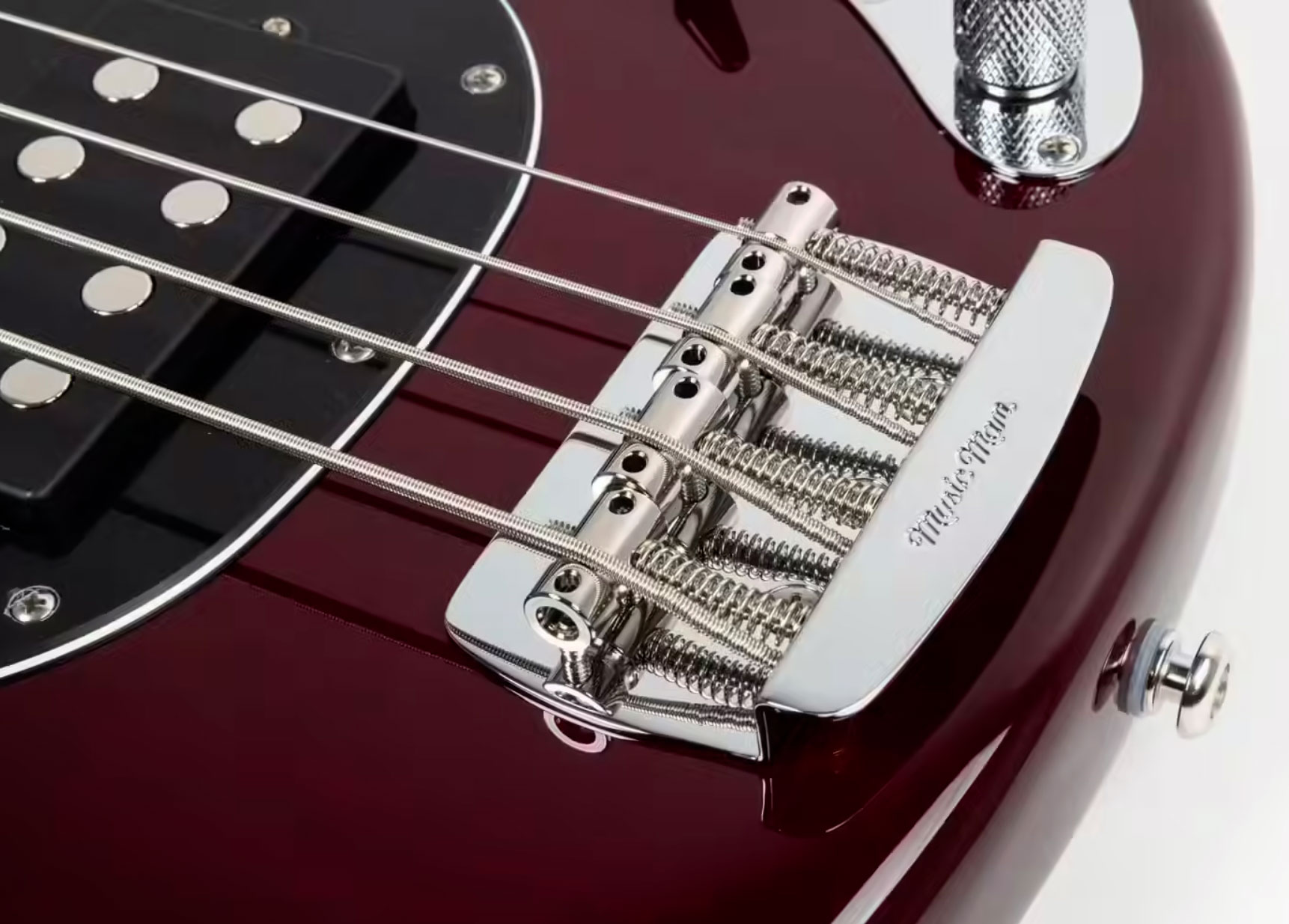 Music Man Stingray Special Hh Active Mn +housse - Translucent Oxblood - Basse Électrique Solid Body - Variation 3