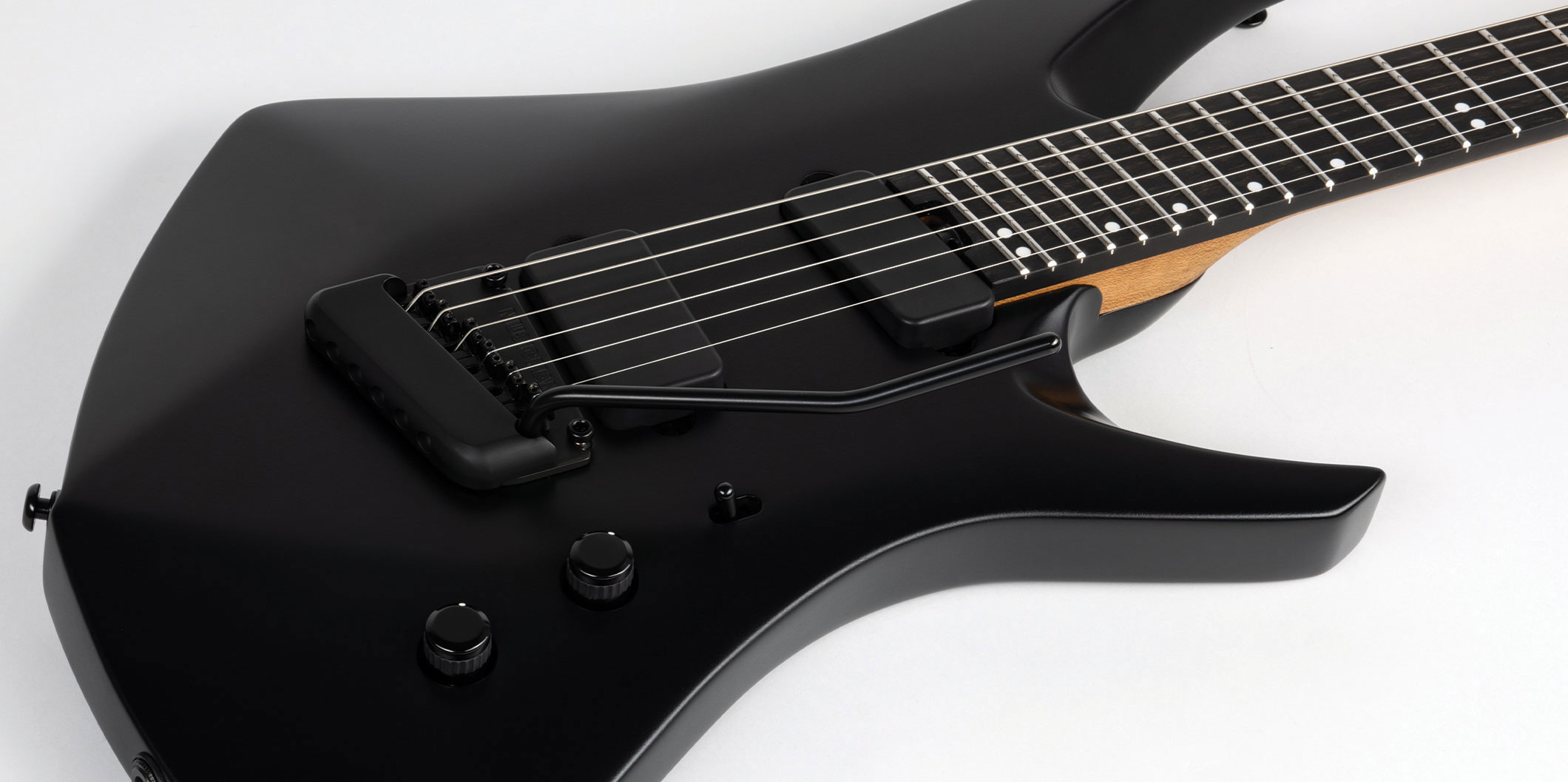 Music Man Tosin Abasi Kaizen 6c Signature Multiscale 2h Trem Eb - Apollo Black - Guitare Électrique Multi-scale - Variation 3