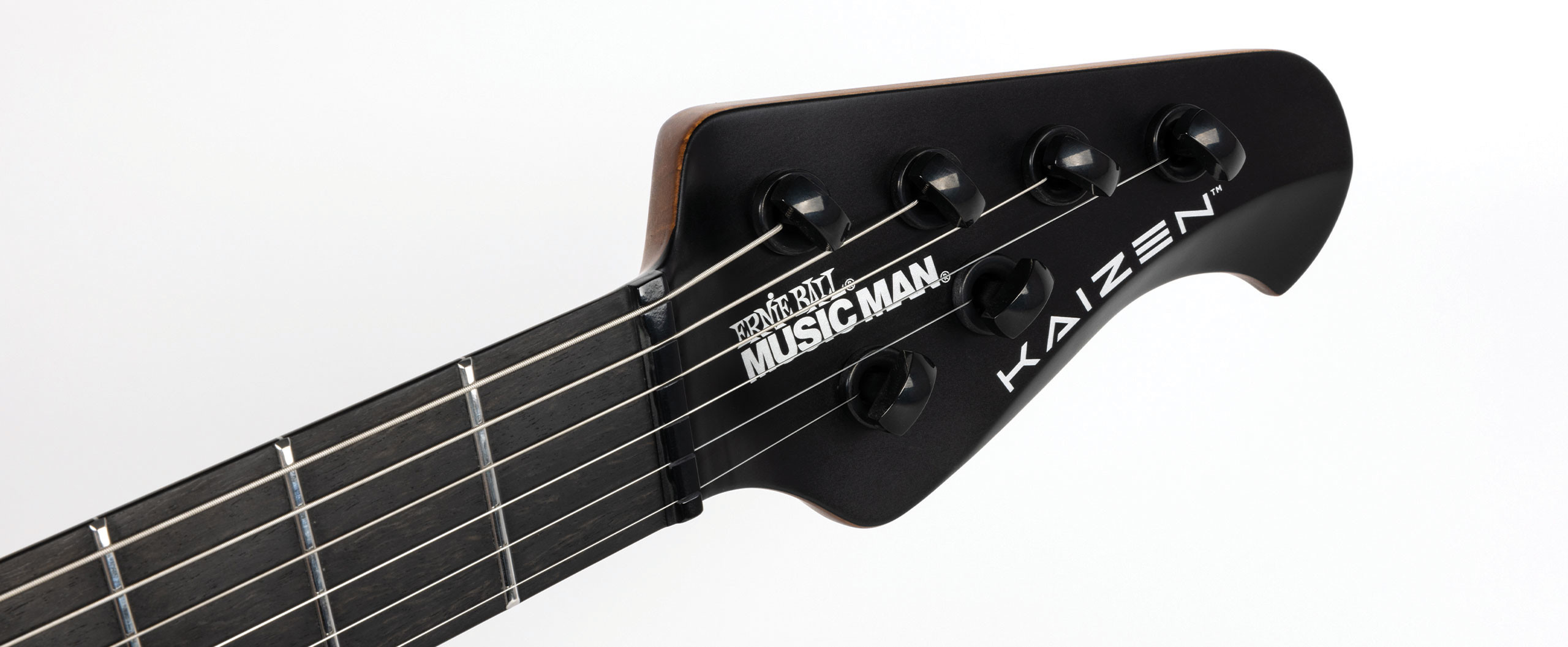 Music Man Tosin Abasi Kaizen 6c Signature Multiscale 2h Trem Eb - Apollo Black - Guitare Électrique Multi-scale - Variation 6