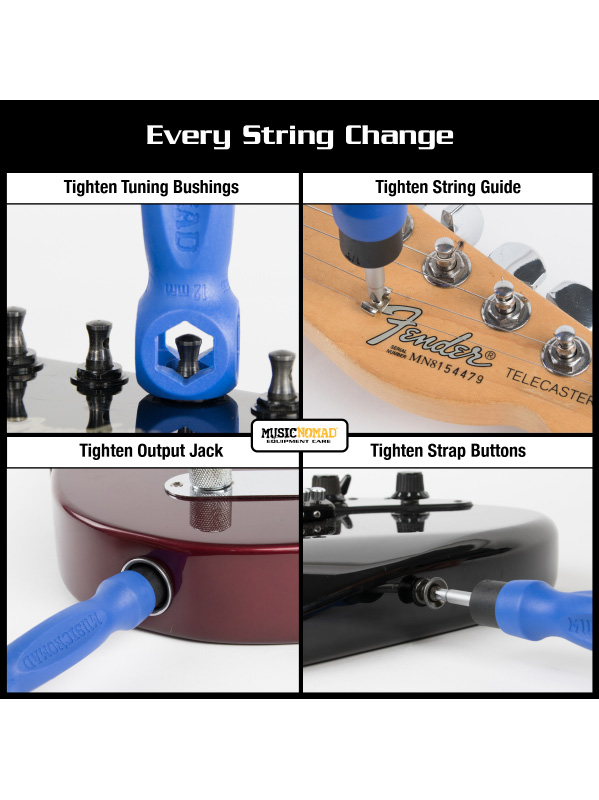 Music Nomad Kit De Changement De Cordes (manivelle, Pince, Tune-it, Bras Octopus) - Outils Guitare & Basse - Variation 6