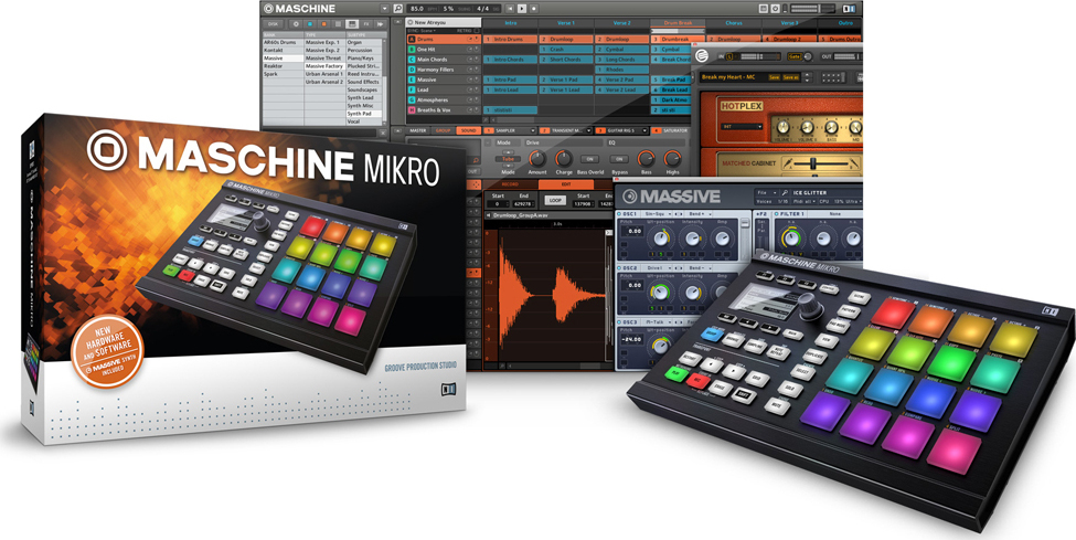 Native Instruments Maschine Mikro Mk2 Black - ContrÔleur Midi - Main picture