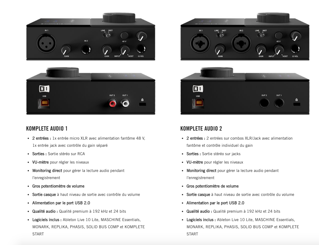 Native Instruments Komplete Audio 2 - Carte Son Usb - Variation 11