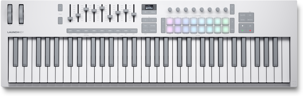 Novation Launchkey 61 Mk4 White - Clavier MaÎtre - Main picture