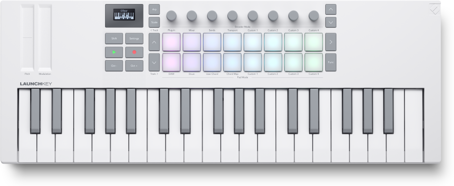 Novation Launchkey Mini 37 White - Clavier MaÎtre - Main picture