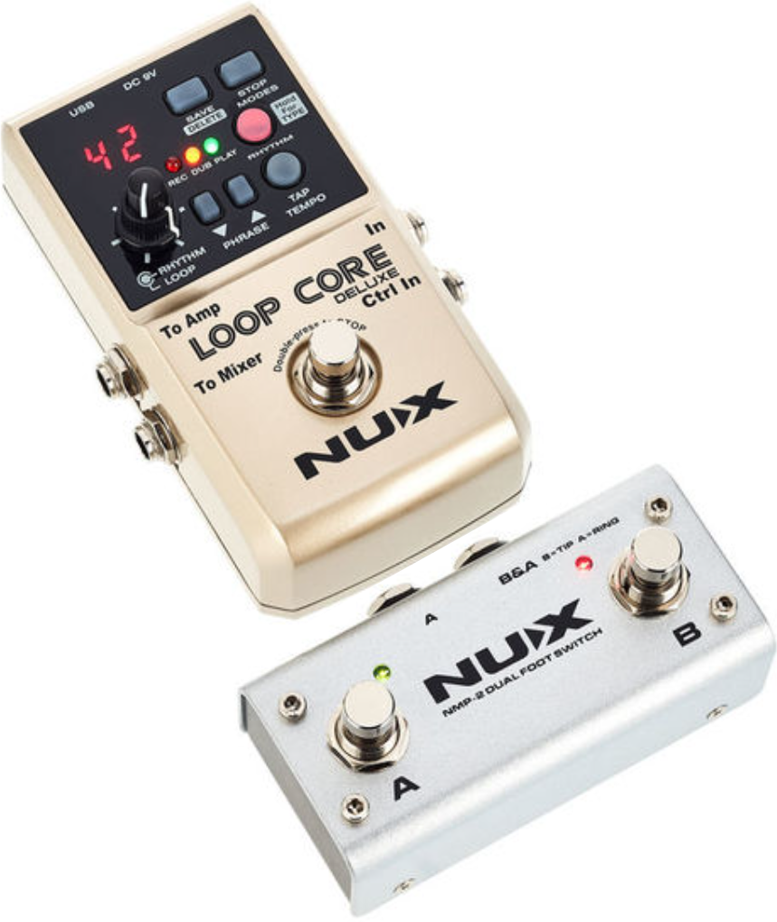 Nux Loop Core Deluxe Bundle With Nmp-2 Dual Footswitch - PÉdale Looper - Main picture