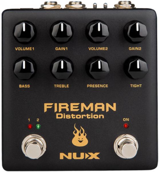 Nux Fireman Dual Channel Distortion Overdrive, distortion