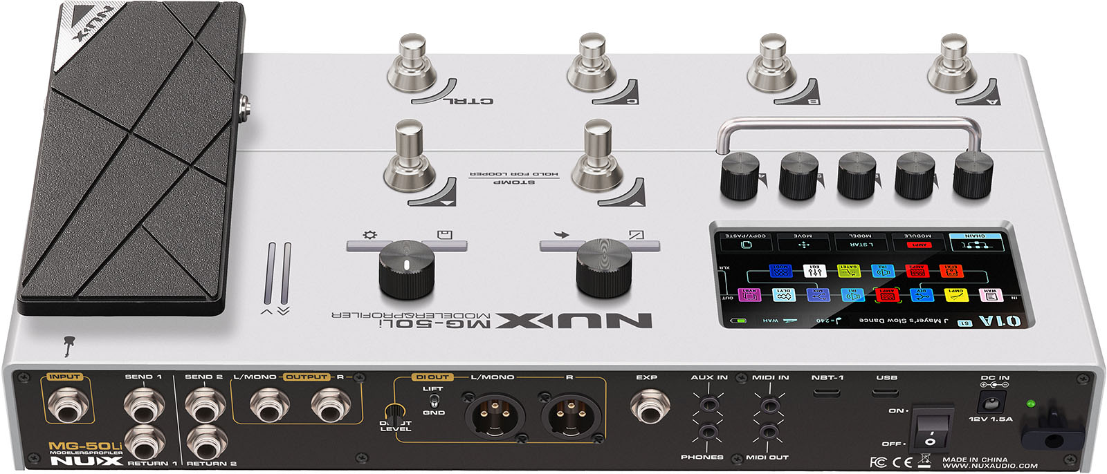 Nux Mg50 Li White Guitar & Bass - Multi Effet Guitare Électrique - Variation 4