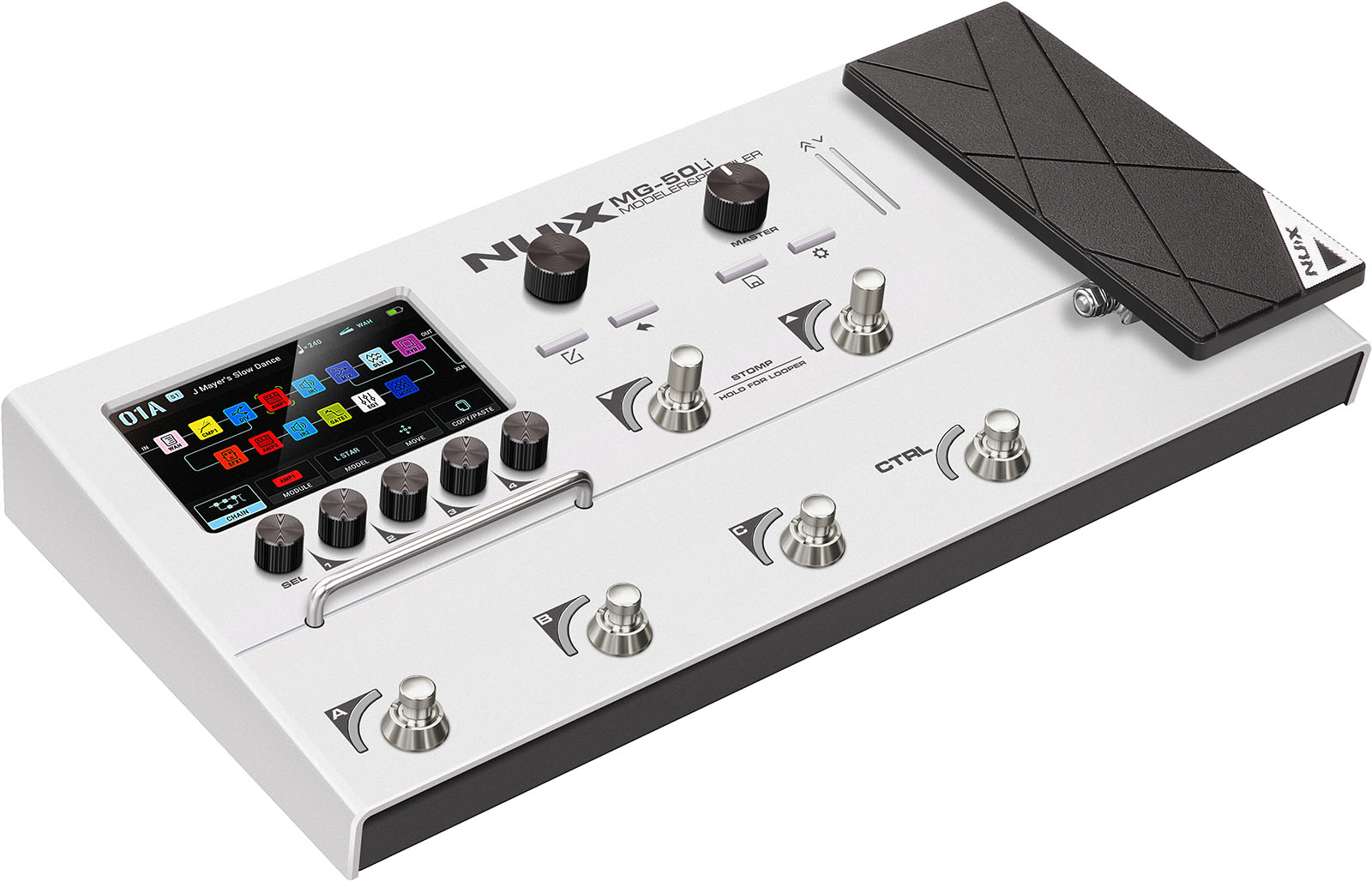 Nux Mg50 Li White Guitar & Bass - Multi Effet Guitare Électrique - Variation 5