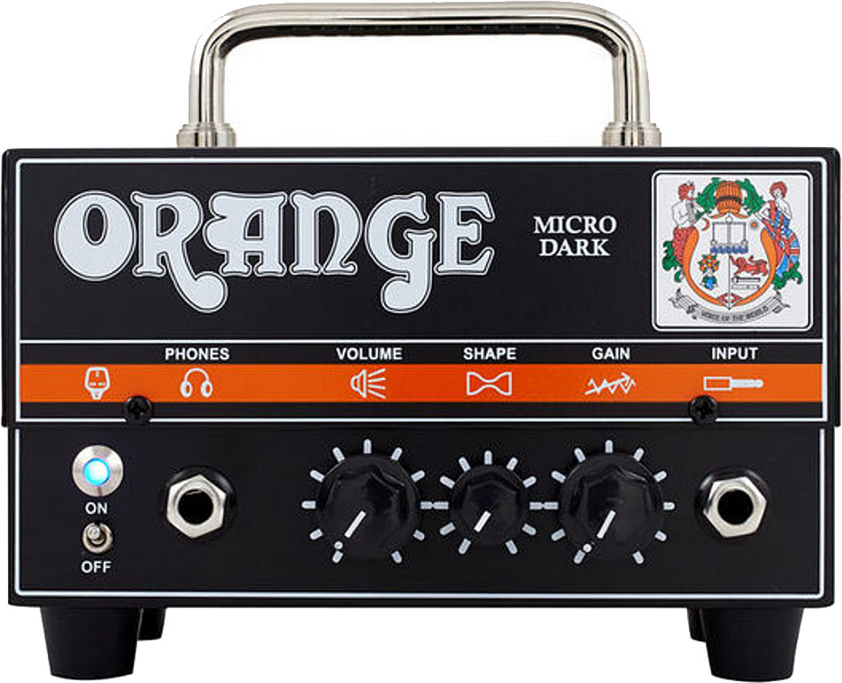 Orange Micro Dark Head 20w - Matte Black - Ampli Guitare Électrique TÊte / PÉdale - Main picture