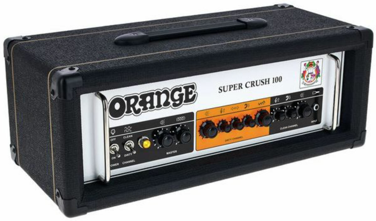 Orange Super Crush 100 Head 100w Black - Ampli Guitare Électrique TÊte / PÉdale - Main picture