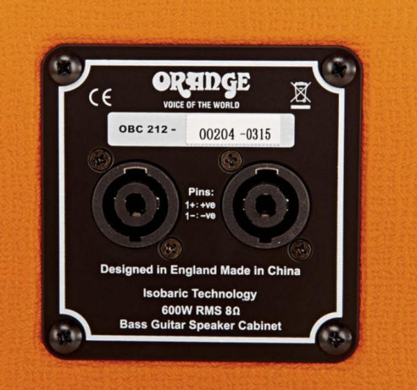 Baffle ampli basse Orange OBC212 Isobaric Bass Cabinet - Orange