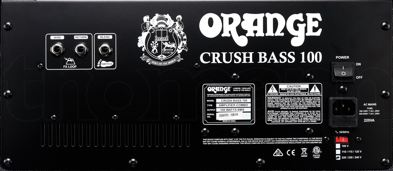 Orange Crush Bass 100 100w 1x15 - Black - Combo Ampli Basse - Variation 3