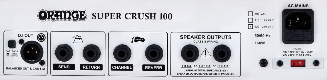 Orange Super Crush 100 Head 100w Black - Ampli Guitare Électrique TÊte / PÉdale - Variation 3