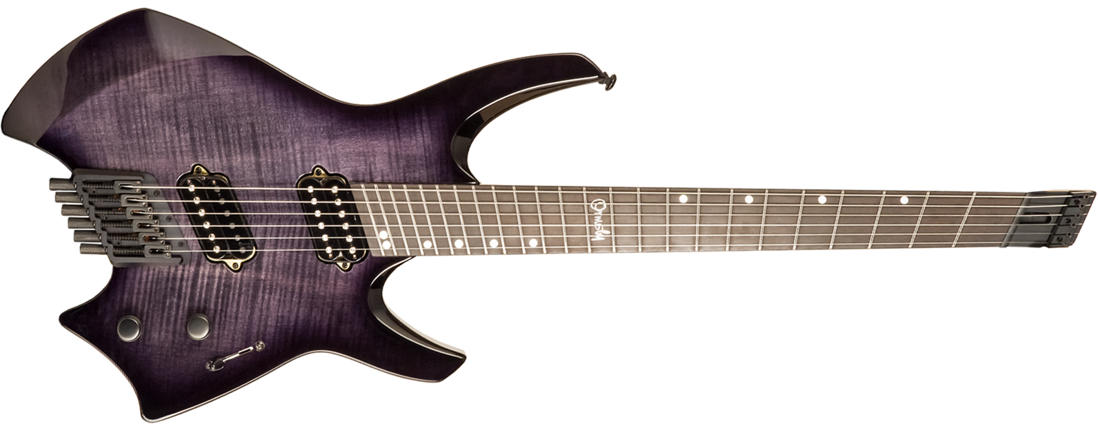 Ormsby Goliath Headless Gtr Run 17 6c Multiscale 2h Ht Eb - Dahlia Black - Guitare Électrique Multi-scale - Main picture