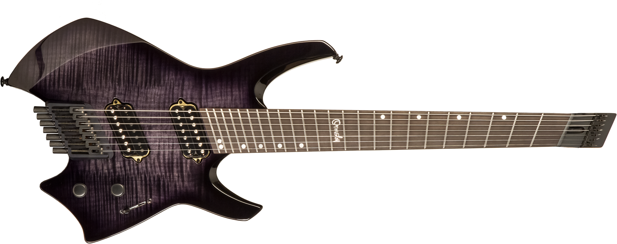 Ormsby Goliath Headless Gtr Run 17 7c Multiscale 2h Ht Eb - Dahlia Black - Guitare Électrique Multi-scale - Main picture