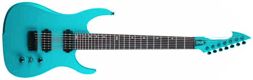 Ormsby Hype Gti-s 7 Standard Scale Hh Ht Eb - Blue Azure - Guitare Électrique 7 Cordes - Main picture