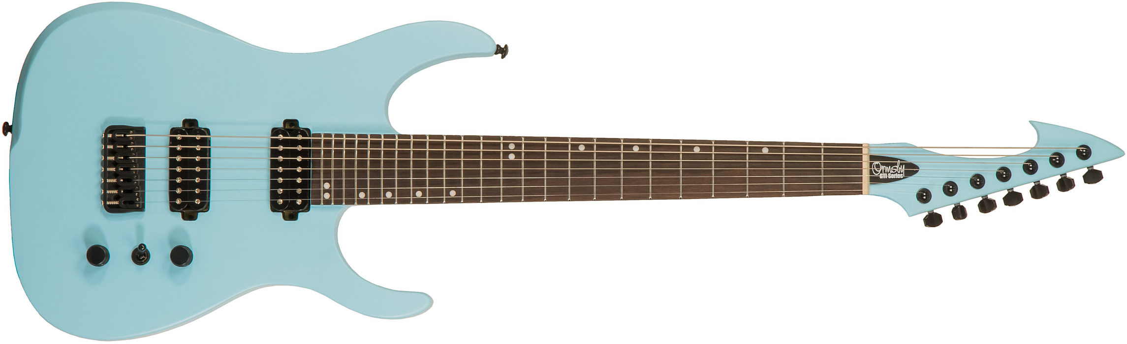 Ormsby Hype Gti-s 7 Standard Scale Hh Ht Eb - Opaline Blue - Guitare Électrique 7 Cordes - Main picture