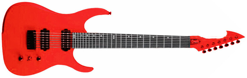 Ormsby Hype Gti-s 7 Standard Scale Hh Ht Eb - Rosso Corsa - Guitare Électrique 7 Cordes - Main picture