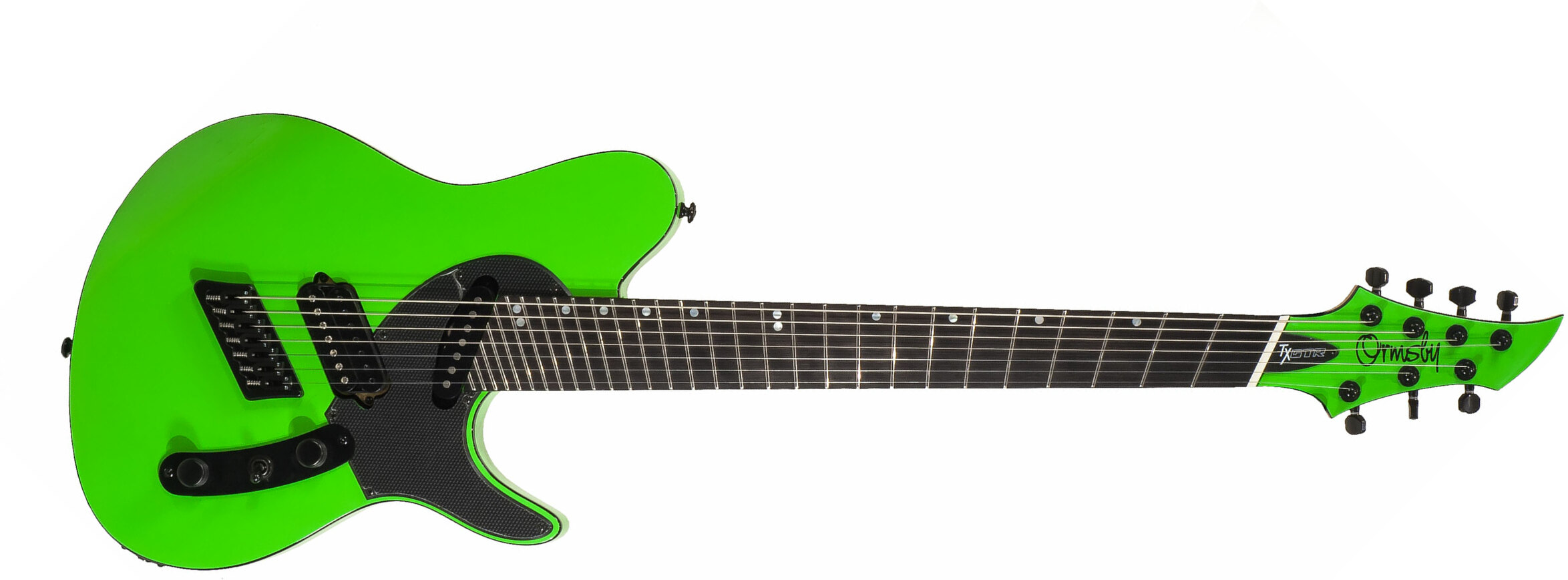 Ormsby Tx Gtr 7 Hs Ht Eb - Chernobyl Green - Guitare Électrique Multi-scale - Main picture