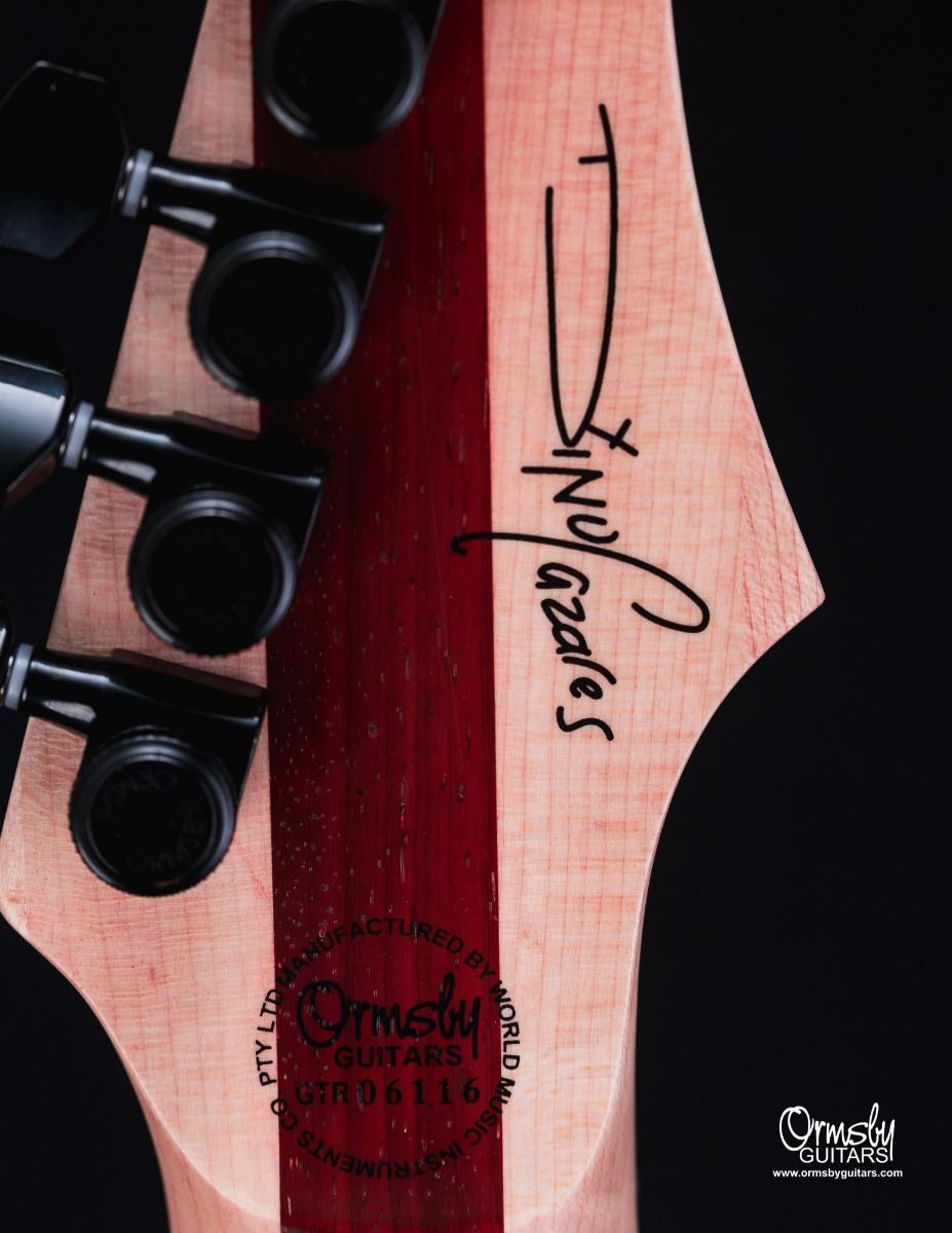 Ormsby Dino Cazares Dc Gtr 7c Signature Baritone H Seymour Duncan Ht Eb - Red Camo - Guitare Électrique 7 Cordes - Variation 4
