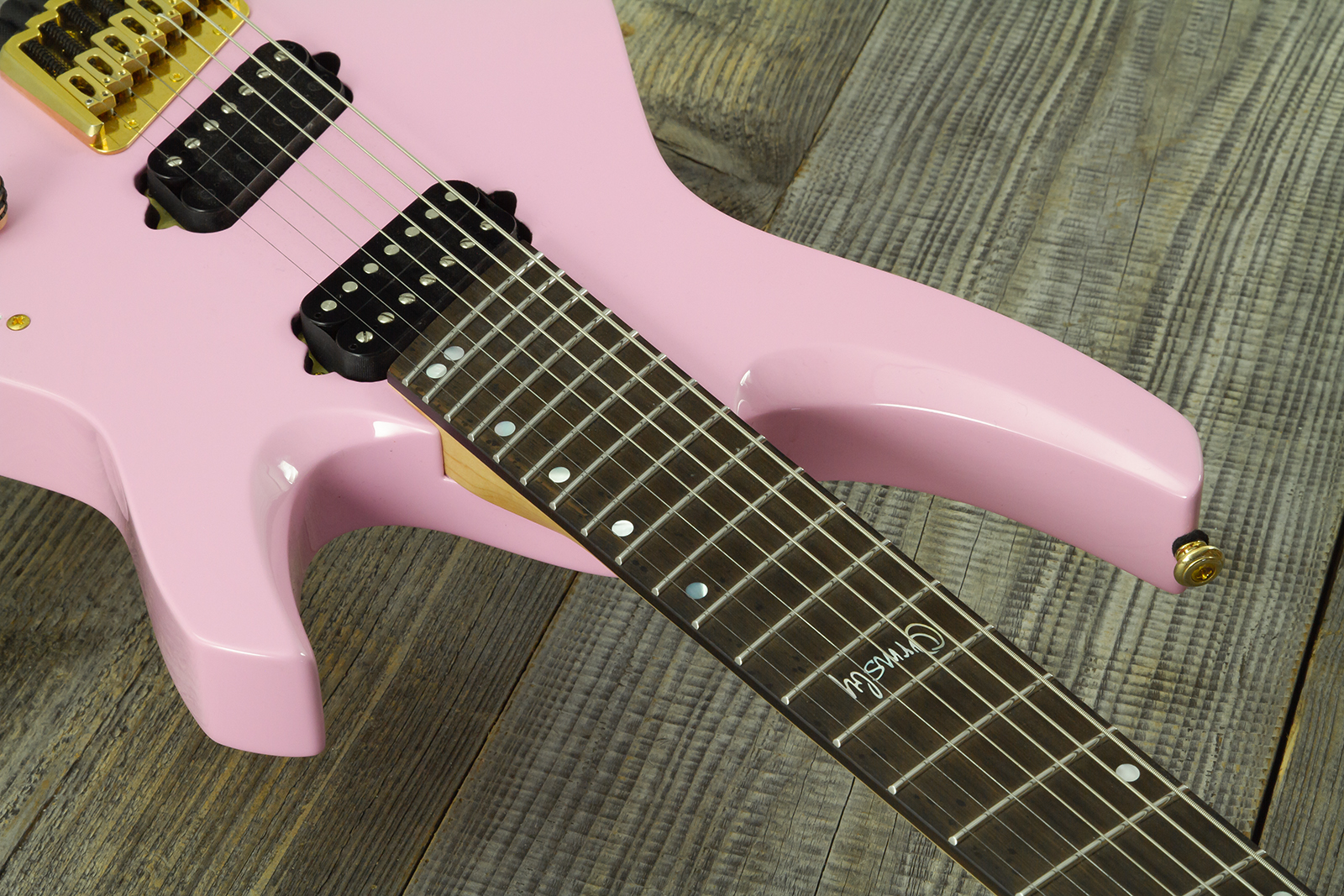 Ormsby Goliath Headless 7 Gtr Run 14 7c Multiscale 2h Ht Eb - Shell Pink - Guitare Électrique Multi-scale - Variation 4