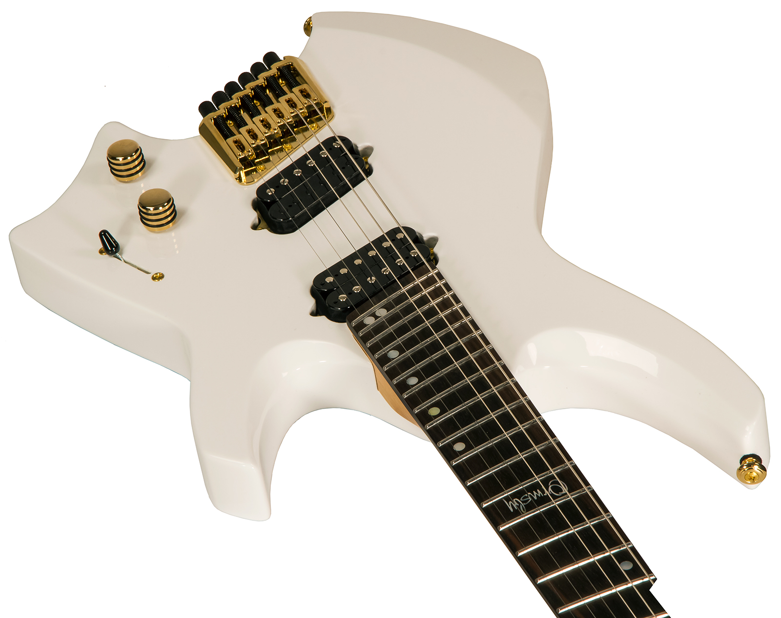 Ormsby Goliath Headless Gtr 6c Multiscale 2h Ht Eb - Ermine White - Guitare Électrique Multi-scale - Variation 6