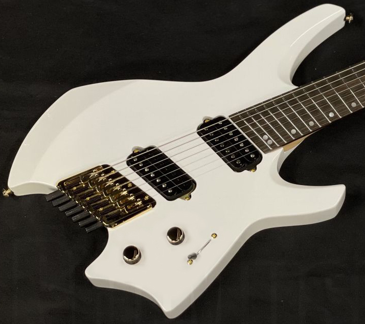 Ormsby Goliath Headless Gtr 7c Multiscale 2h Ht Eb - Ermine White - Guitare Électrique Multi-scale - Variation 2