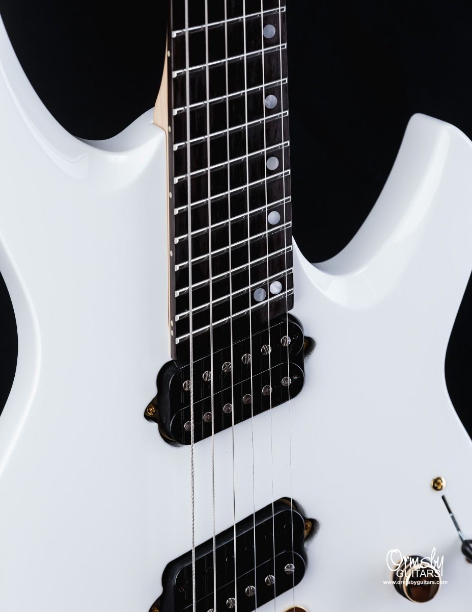 Ormsby Goliath Headless Gtr 6c Multiscale 2h Ht Eb - Ermine White - Guitare Électrique Multi-scale - Variation 2