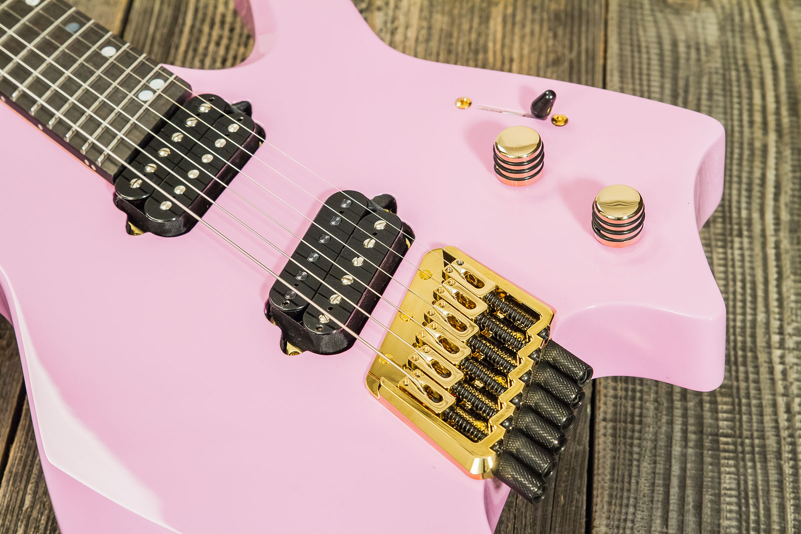 Ormsby Goliath Headless Gtr Run 14c Multiscale 2h Ht Eb - Shell Pink - Guitare Électrique Multi-scale - Variation 3