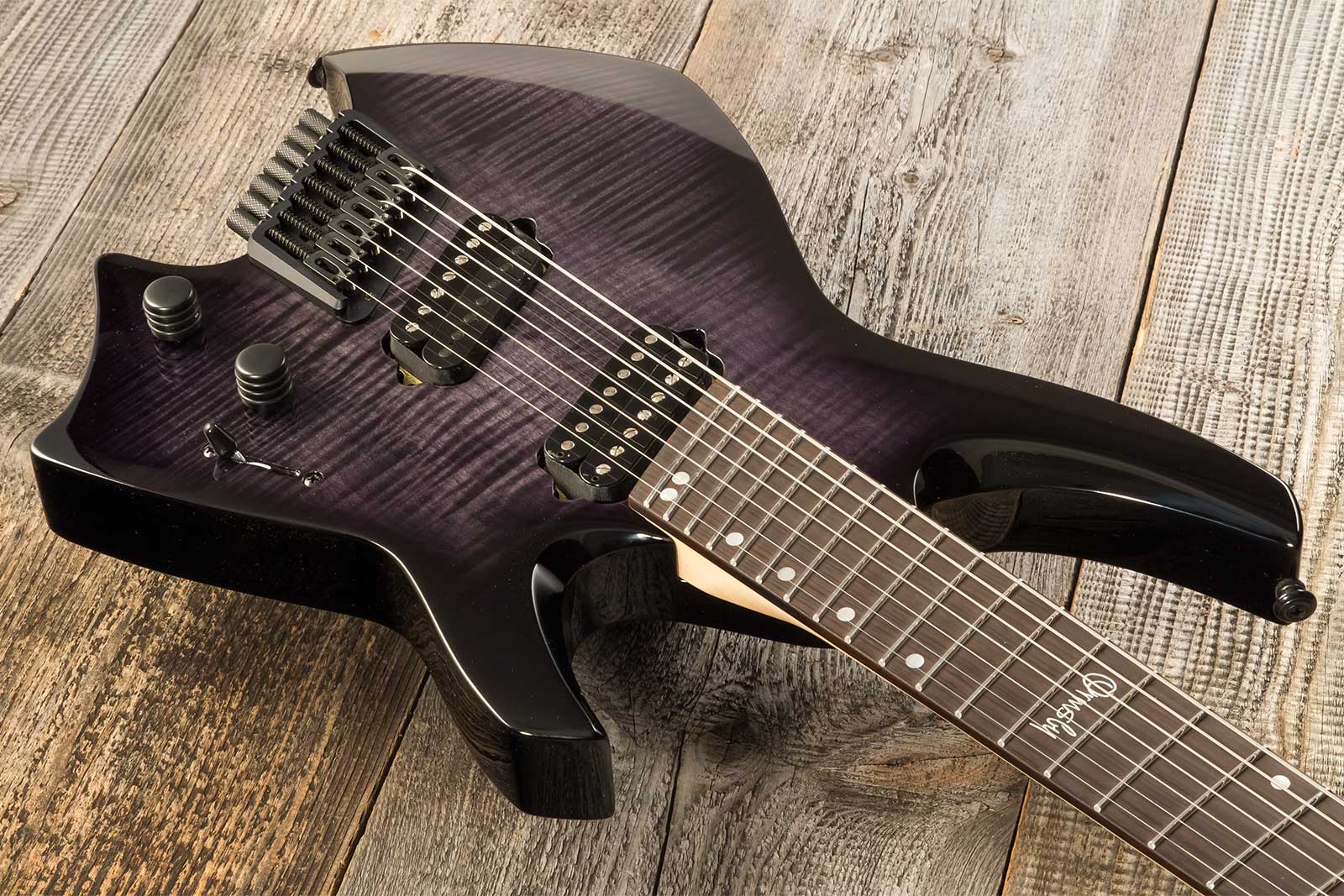 Ormsby Goliath Headless Gtr Run 17 7c Multiscale 2h Ht Eb - Dahlia Black - Guitare Électrique Multi-scale - Variation 2