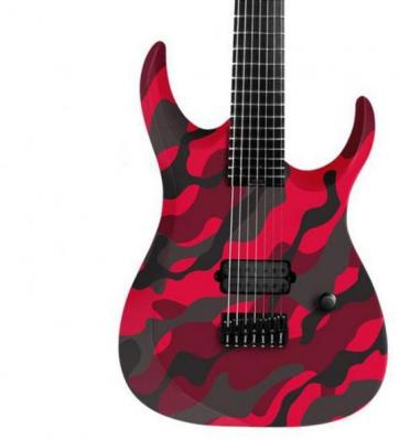 Guitare électrique baryton Ormsby Dino Cazares DC GTR 7 Baritone - Red camo