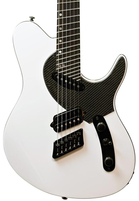 Guitare électrique solid body Ormsby TX GTR Carbon 6 - Ermine white