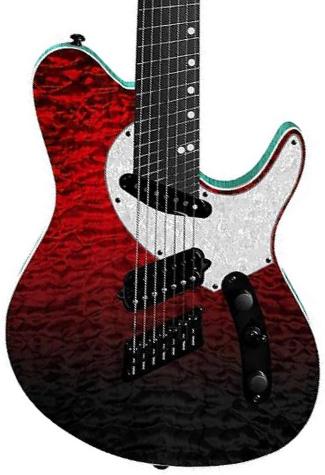 Guitare électrique multi-scale Ormsby TX GTR Exotic 7-string - Bloodbath