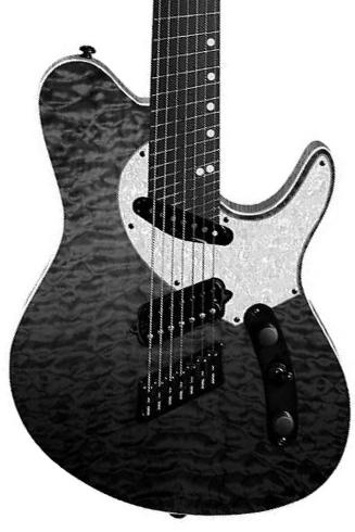 Guitare électrique multi-scale Ormsby TX GTR Exotic 7-string - Dahlia black