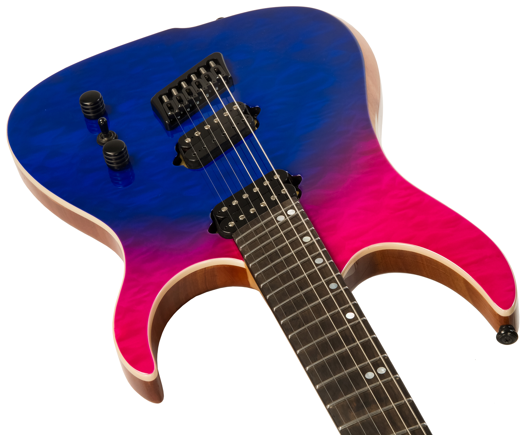 Ormsby Hype Gtr 6 Mahogany Multiscale 2h Eb +etui - Quilted Dragon - Guitare Électrique Multi-scale - Variation 2