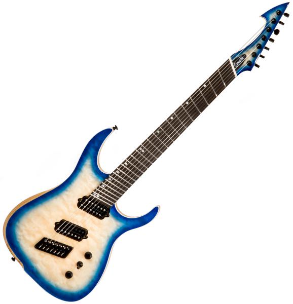 Guitare électrique multi-scale Ormsby Hype GTR 7 Swamp Ash - Azzurro blue