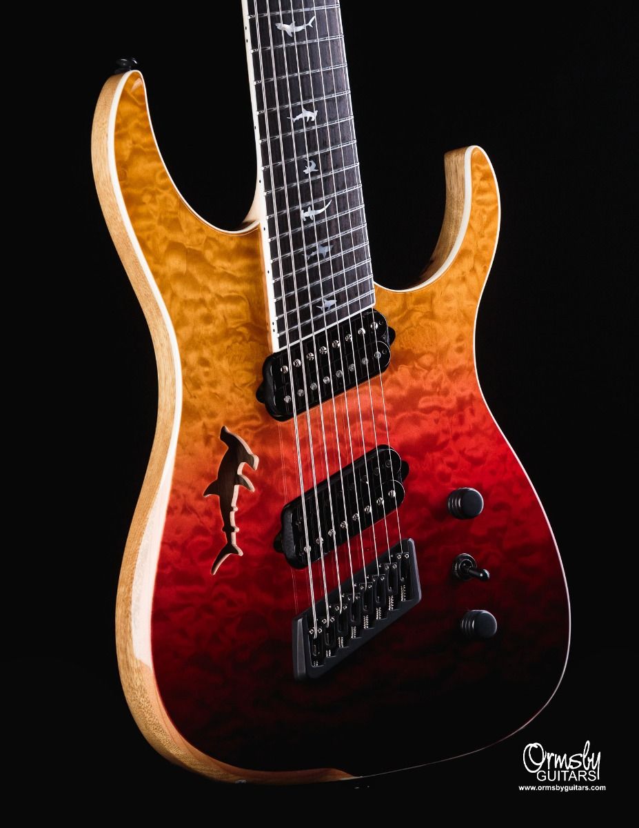 Ormsby Hype Gtr Shark 8c Multiscale 2h Ht Eb - Sunset - Guitare Électrique Multi-scale - Variation 2