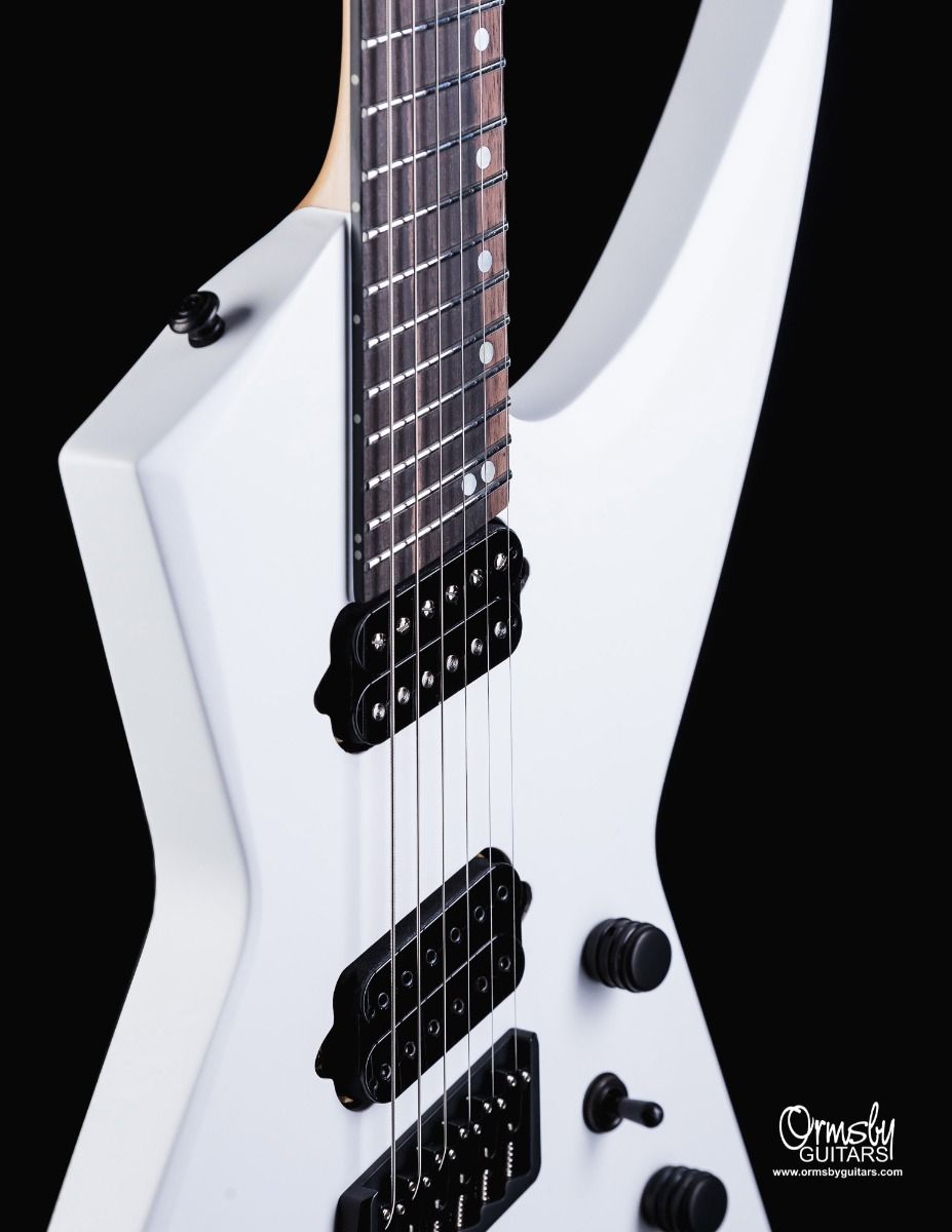 Ormsby Metal X Gtr Run 16 Multiscale 2h Ht Eb - Ermine White - Guitare Électrique MÉtal - Variation 4