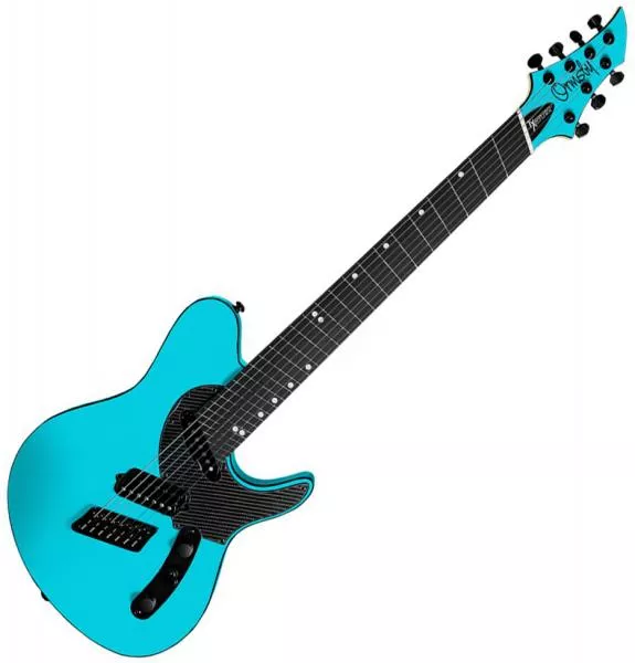 Guitare électrique multi-scale Ormsby TX GTR Carbon 7-string - Azure blue
