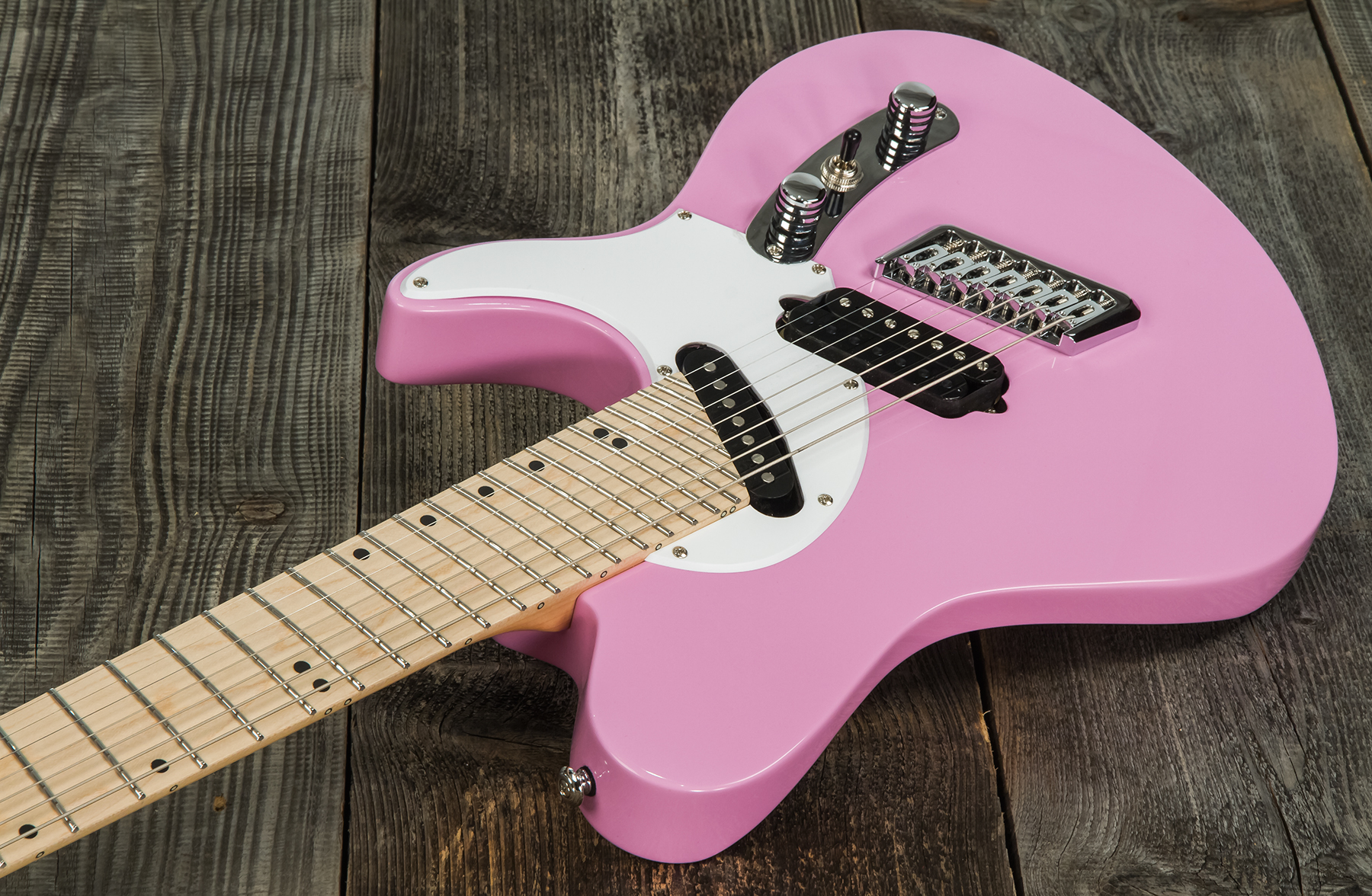 Ormsby Tx Gtr Vintage 7c Multiscale Hs Ht Mn - Shell Pink - Guitare Électrique Multi-scale - Variation 2