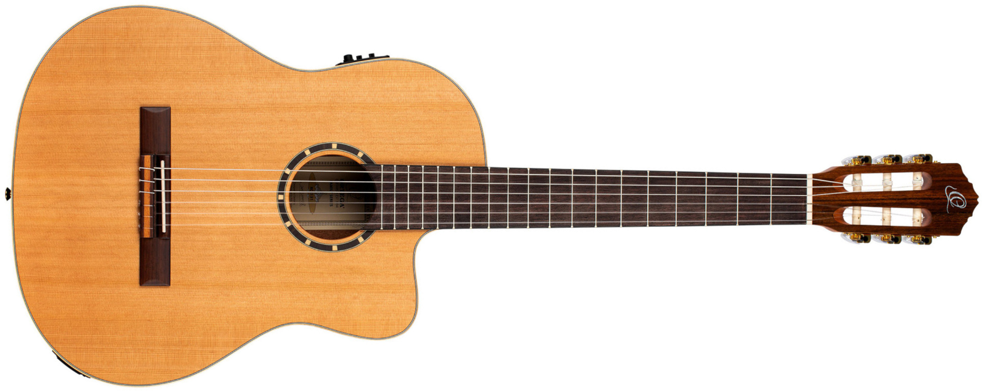 Ortega Rce131 52mm Table Massive Cedre Acajou So + Housse - Natural - Guitare Classique Format 4/4 - Main picture
