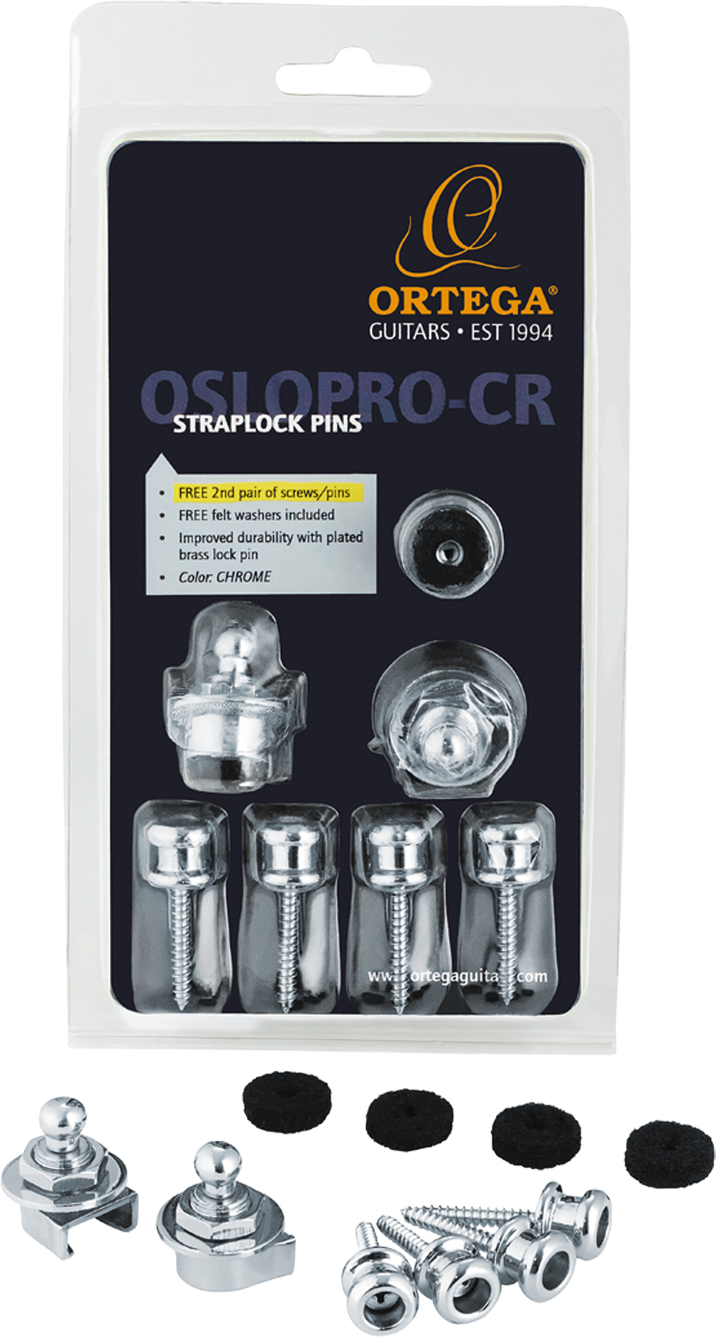 Ortega Set Straplock Pro Chrome - Attache Courroie - Main picture