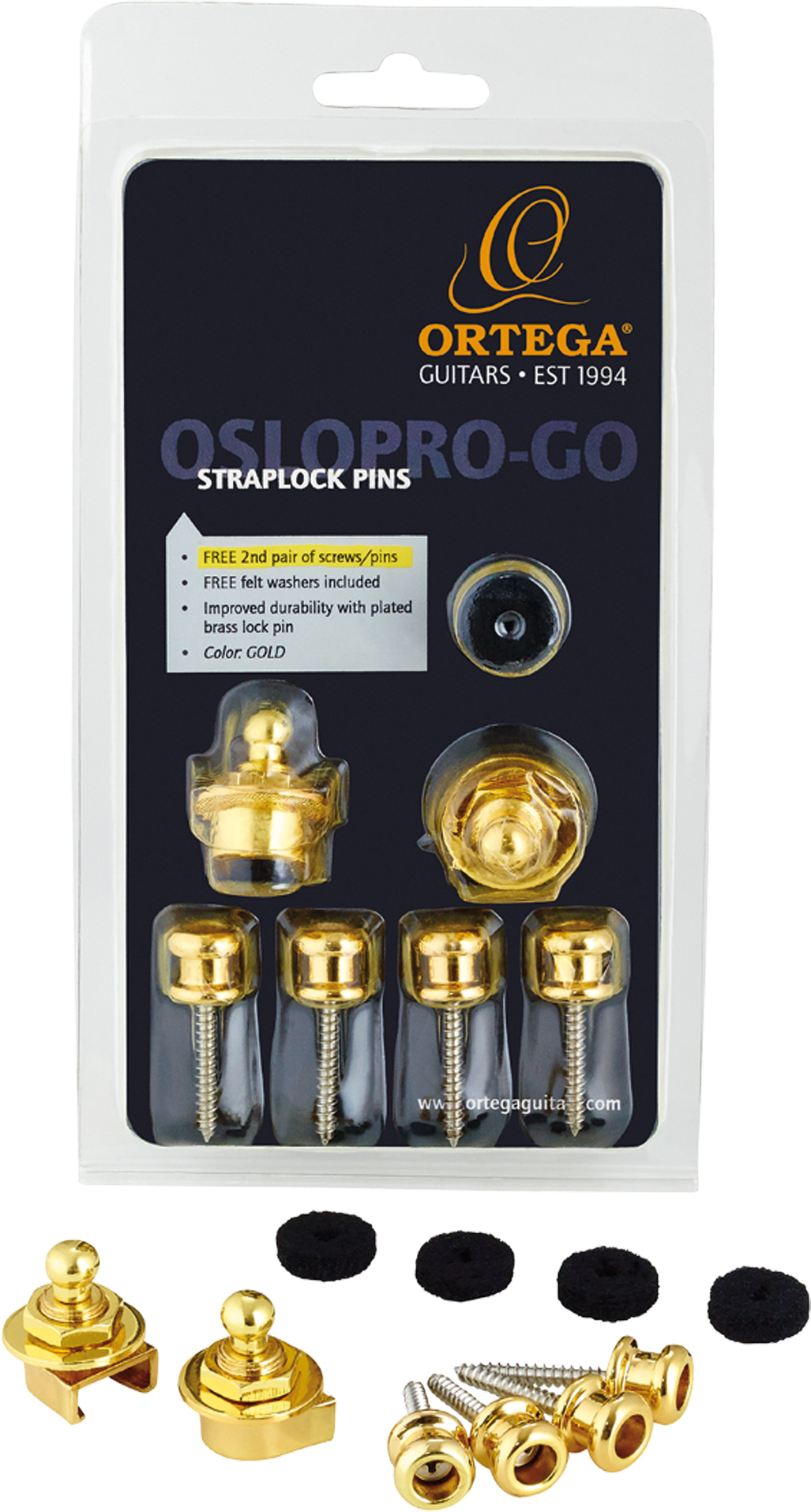Ortega Set Straplock Pro Gold - Attache Courroie - Main picture